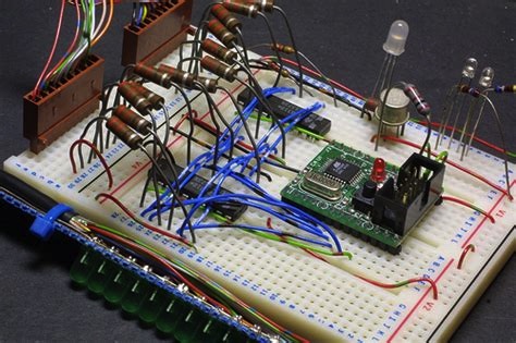 Breadboard with diodes